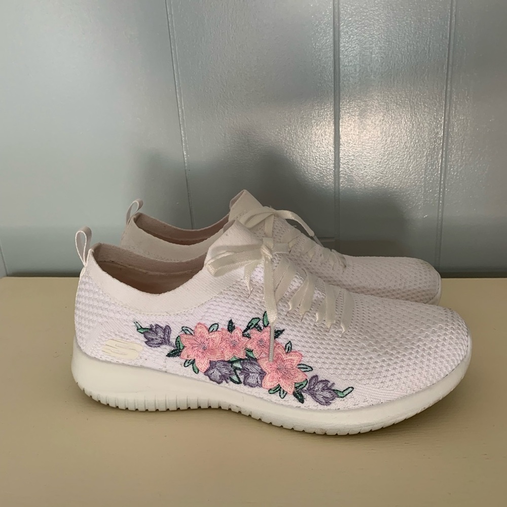 Floral Embroidered Sketchers